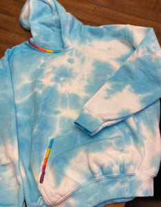 Pre Order Kids Tie Dye Hoodie with Threading Detail