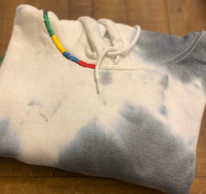 Pre Order Men's Tie Dye Hoodie Sweatshirt with Threading detail