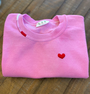 Adult Overdyed Pink Crewneck Sweatshirt