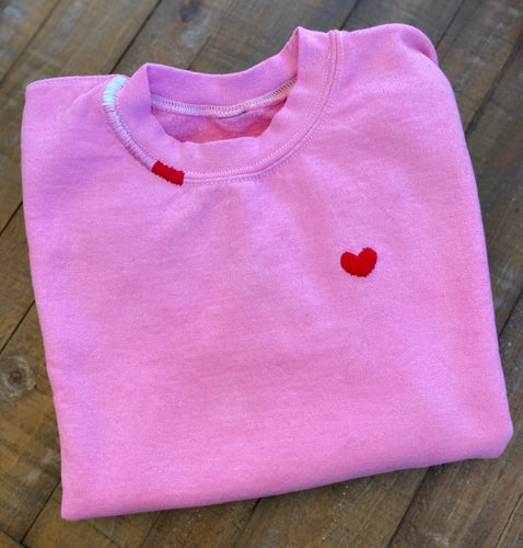 Kids Overdyed Pink Crewneck sweatshirt