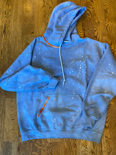 Pre Order Dip Dyed Hoodie with Splatter paint and Threading detail