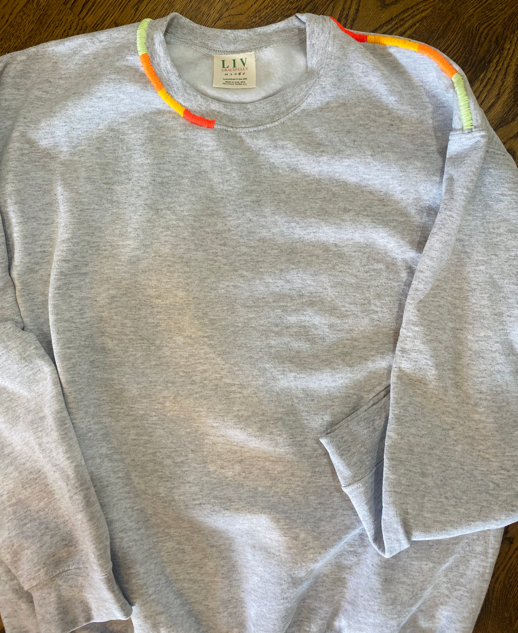 Preorder Crewneck Sweatshirt with Threading detail