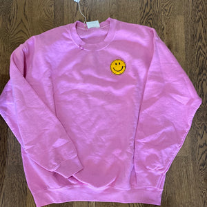 Adult pink dipped dyed crewneck