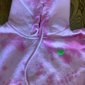 Adult pink tie dye hoodie
