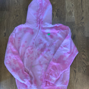 Adult pink tie dye hoodie