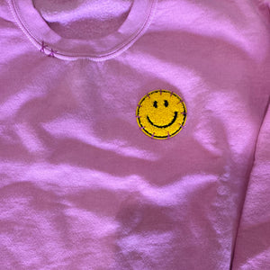 Adult pink dipped dyed crewneck